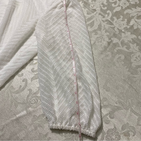 Takara White blouse 3/4 sleeves, 1/2 chain collar size M - Picture 5 of 10